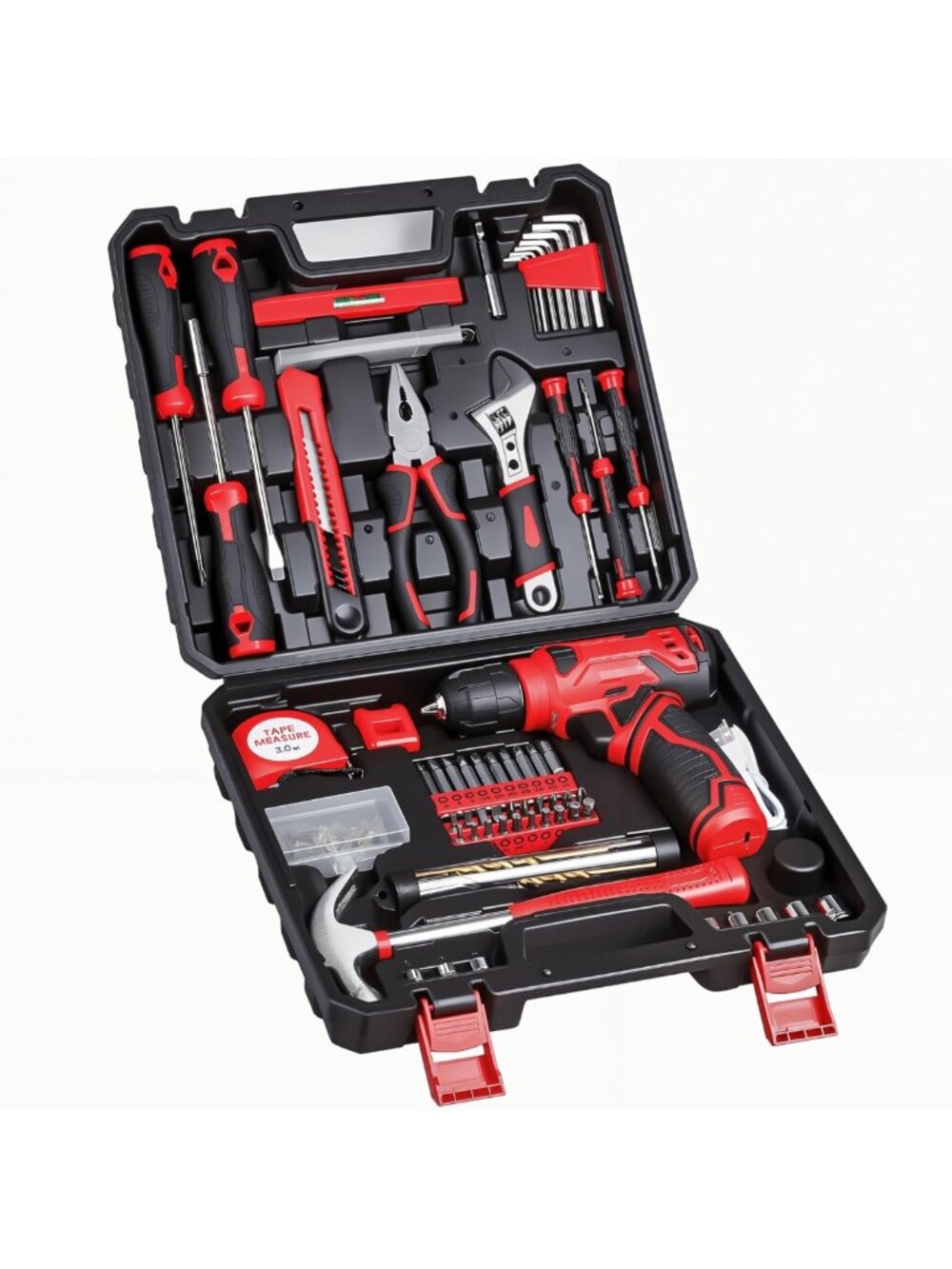 132-Piece Cordless Drill & Tool Set for Homeowners, DIYers & Handyman